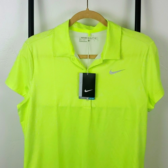 Nike Tops - Nike Golf top polo bright color green short sleeve women size L  New